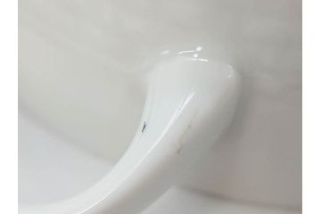 ドイツ　HUTSCHENREUTHER(フッチェンロイター)　ローズ　柔らかな色彩で描かれたバラのデザインが可愛らしいスープカップ&ソーサー6客セット(バラ、薔薇、ブルーローズ、ダブルハンドル、皿、プレート、洋食器)(R-078693)
