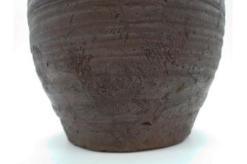 室町時代　古備前焼　波状文　高さ 約23cm　素朴な味わいがある壺(花生、花瓶、花器、花入れ、壷)(R-078695)
