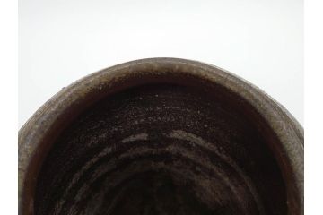 室町時代　古備前焼　波状文　高さ 約23cm　素朴な味わいがある壺(花生、花瓶、花器、花入れ、壷)(R-078695)