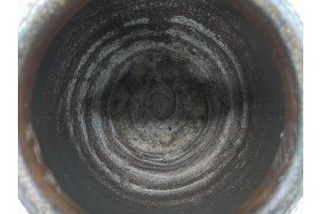 室町時代　古備前焼　波状文　高さ 約23cm　素朴な味わいがある壺(花生、花瓶、花器、花入れ、壷)(R-078695)