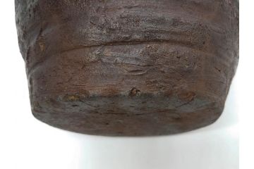 室町時代　古備前焼　波状文　高さ 約23cm　素朴な味わいがある壺(花生、花瓶、花器、花入れ、壷)(R-078695)