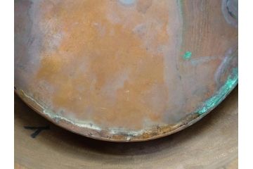 アンティーク雑貨　昭和初期　大胆な杢目が目を引く桐火鉢(丸火鉢、木製火鉢、手あぶり)(R-078700)