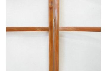 昭和初期　古民具　竹製　竹の素材を生かしたデザインの小さな衣桁(手拭い、ハンガーラック、着物掛け、衣装掛け、タオル掛け)(R-078702)