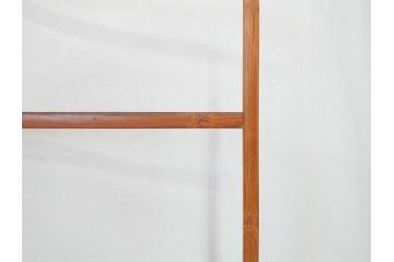 昭和初期　古民具　竹製　竹の素材を生かしたデザインの小さな衣桁(手拭い、ハンガーラック、着物掛け、衣装掛け、タオル掛け)(R-078702)