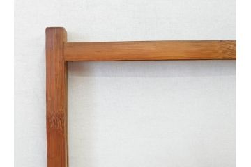 昭和初期　古民具　竹製　竹の素材を生かしたデザインの小さな衣桁(手拭い、ハンガーラック、着物掛け、衣装掛け、タオル掛け)(R-078702)