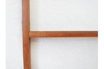 昭和初期　古民具　竹製　竹の素材を生かしたデザインの小さな衣桁(手拭い、ハンガーラック、着物掛け、衣装掛け、タオル掛け)(R-078702)