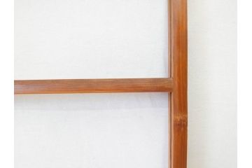 昭和初期　古民具　竹製　竹の素材を生かしたデザインの小さな衣桁(手拭い、ハンガーラック、着物掛け、衣装掛け、タオル掛け)(R-078702)