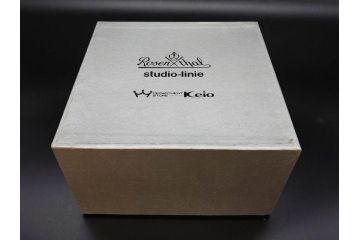 ドイツ　Rosenthal(ローゼンタール)　Studio-linie(スタジオライン)　シンプルながら飾り模様のデザイン性が光るベース2点&プレート7客セット(CLASSIC ROSE、クラシック・ローズ、ゴールドライン、花瓶、花器、花入、花生、磁器、中皿、大皿、洋食器、金彩)(R-078703)