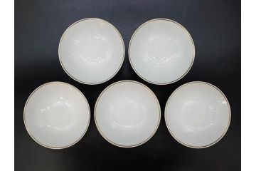 ドイツ　Rosenthal(ローゼンタール)　Studio-linie(スタジオライン)　シンプルながら飾り模様のデザイン性が光るベース2点&プレート7客セット(CLASSIC ROSE、クラシック・ローズ、ゴールドライン、花瓶、花器、花入、花生、磁器、中皿、大皿、洋食器、金彩)(R-078703)