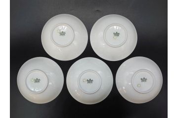 ドイツ　Rosenthal(ローゼンタール)　Studio-linie(スタジオライン)　シンプルながら飾り模様のデザイン性が光るベース2点&プレート7客セット(CLASSIC ROSE、クラシック・ローズ、ゴールドライン、花瓶、花器、花入、花生、磁器、中皿、大皿、洋食器、金彩)(R-078703)