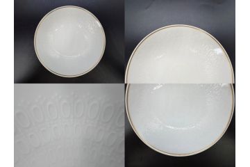 ドイツ　Rosenthal(ローゼンタール)　Studio-linie(スタジオライン)　シンプルながら飾り模様のデザイン性が光るベース2点&プレート7客セット(CLASSIC ROSE、クラシック・ローズ、ゴールドライン、花瓶、花器、花入、花生、磁器、中皿、大皿、洋食器、金彩)(R-078703)