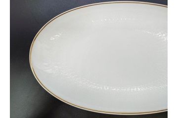ドイツ　Rosenthal(ローゼンタール)　Studio-linie(スタジオライン)　シンプルながら飾り模様のデザイン性が光るベース2点&プレート7客セット(CLASSIC ROSE、クラシック・ローズ、ゴールドライン、花瓶、花器、花入、花生、磁器、中皿、大皿、洋食器、金彩)(R-078703)