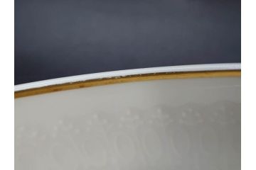 ドイツ　Rosenthal(ローゼンタール)　Studio-linie(スタジオライン)　シンプルながら飾り模様のデザイン性が光るベース2点&プレート7客セット(CLASSIC ROSE、クラシック・ローズ、ゴールドライン、花瓶、花器、花入、花生、磁器、中皿、大皿、洋食器、金彩)(R-078703)