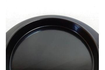 輪島塗　大向高洲堂　木製　絵変り金蒔絵　艶やかな漆に金蒔絵が映える銘々皿5客&茶托5客セット(茶道具、黒漆、漆器、菓子器、小皿、和食器、和皿、草花、共箱付き、栞付き)(R-078704)