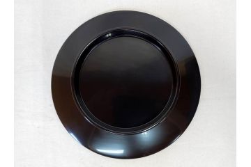 輪島塗　大向高洲堂　木製　絵変り金蒔絵　艶やかな漆に金蒔絵が映える銘々皿5客&茶托5客セット(茶道具、黒漆、漆器、菓子器、小皿、和食器、和皿、草花、共箱付き、栞付き)(R-078704)