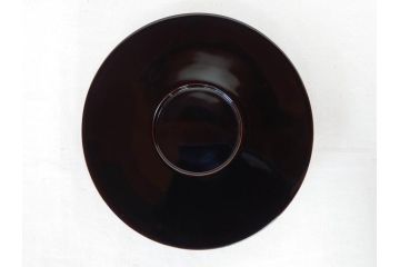 輪島塗　大向高洲堂　木製　絵変り金蒔絵　艶やかな漆に金蒔絵が映える銘々皿5客&茶托5客セット(茶道具、黒漆、漆器、菓子器、小皿、和食器、和皿、草花、共箱付き、栞付き)(R-078704)