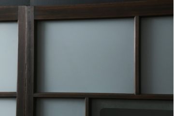 アンティーク建具　大正ロマン　ノスタルジックな空間を演出するガラス窓4枚セット(引き戸、ガラス戸)(R-078715)