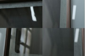 アンティーク建具　大正ロマン　ノスタルジックな空間を演出するガラス窓4枚セット(引き戸、ガラス戸)(R-078715)