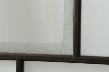 アンティーク建具　大正ロマン　ノスタルジックな空間を演出するガラス窓4枚セット(引き戸、ガラス戸)(R-078715)