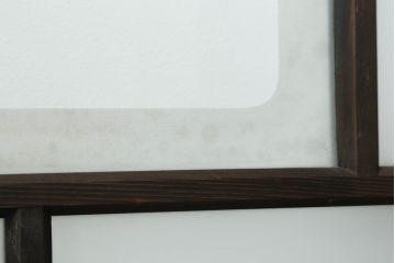 アンティーク建具　大正ロマン　ノスタルジックな空間を演出するガラス窓4枚セット(引き戸、ガラス戸)(R-078715)