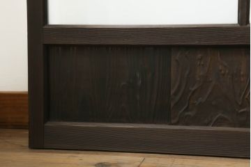 アンティーク建具　大正ロマン　ノスタルジックな空間を演出するガラス窓4枚セット(引き戸、ガラス戸)(R-078715)