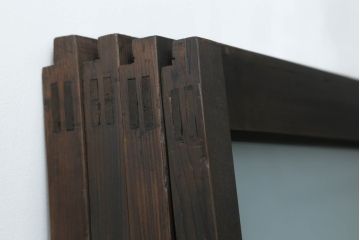 アンティーク建具　大正ロマン　ノスタルジックな空間を演出するガラス窓4枚セット(引き戸、ガラス戸)(R-078715)