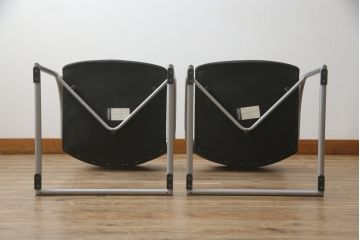 中古　ウィスナーハーガー(wiesner hager)　モダンでスタイリッシュな空間作りにおすすめのミーティングチェア2脚セット(会議用チェア、オフィスチェア、アームチェア、バラ売り可能)(R-078716)
