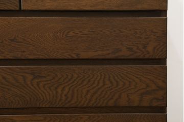 和製ビンテージ　旭川家具　近藤工芸　Solid Furniture OAK (ソリッドファニチャー オーク)　シックな佇まいが魅力的なチェスト(サイドチェスト、引き出し、ヴィンテージ)(R-078719)