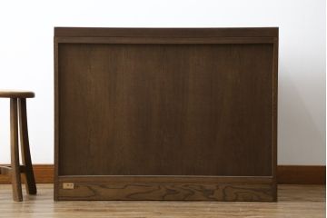 和製ビンテージ　旭川家具　近藤工芸　Solid Furniture OAK (ソリッドファニチャー オーク)　シックな佇まいが魅力的なチェスト(サイドチェスト、引き出し、ヴィンテージ)(R-078719)