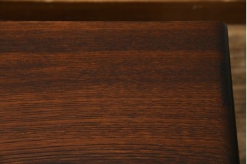 中古　美品　国産工芸家具　栓材　内部桐材　ひょうたんの透かし彫りが目を惹く文机(座机)(R-078720)