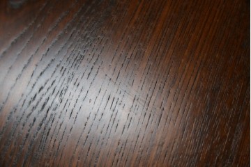 中古　美品　国産工芸家具　栓材　内部桐材　ひょうたんの透かし彫りが目を惹く文机(座机)(R-078720)