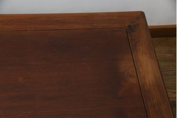 中古　指物工芸家具　漆塗り　花梨(カリン)材　唐木　趣のある佇まいが魅力的な座卓(ローテーブル、センターテーブル)(R-078732)