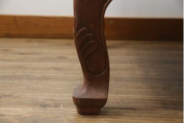 中古　指物工芸家具　漆塗り　花梨(カリン)材　唐木　趣のある佇まいが魅力的な座卓(ローテーブル、センターテーブル)(R-078732)