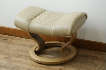 中古　EKORNES(エコーネス)　本革(レザー)　Mayfair(メイフェア)　ストレスレスチェア(S)とオットマンのセット　(R-078736)