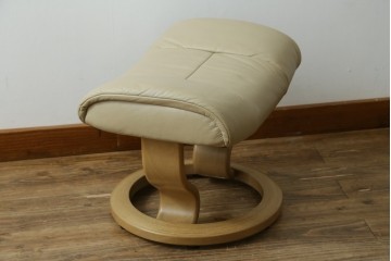 中古　EKORNES(エコーネス)　本革(レザー)　Mayfair(メイフェア)　ストレスレスチェア(S)とオットマンのセット　(R-078736)