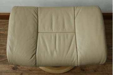 中古　EKORNES(エコーネス)　本革(レザー)　Mayfair(メイフェア)　ストレスレスチェア(S)とオットマンのセット　(R-078736)