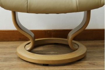 中古　EKORNES(エコーネス)　本革(レザー)　Mayfair(メイフェア)　ストレスレスチェア(S)とオットマンのセット　(R-078736)