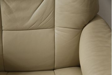 中古　EKORNES(エコーネス)　本革(レザー)　メイフェア(Mayfair)　ストレスレスチェア(S)オットマン付き(リクライニングチェア、アームチェア、椅子、フットスツール、北欧)(R-078736)