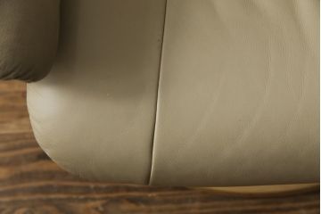 中古　EKORNES(エコーネス)　本革(レザー)　メイフェア(Mayfair)　ストレスレスチェア(S)オットマン付き(リクライニングチェア、アームチェア、椅子、フットスツール、北欧)(R-078736)