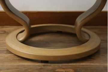 中古　EKORNES(エコーネス)　本革(レザー)　メイフェア(Mayfair)　ストレスレスチェア(S)オットマン付き(リクライニングチェア、アームチェア、椅子、フットスツール、北欧)(R-078736)
