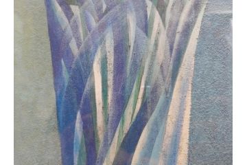 真作　小栗潮　「カーネション」　日本画　10号　絵画(カーネーション、共シール、額装、花、落款印、肉筆)(R-078754)
