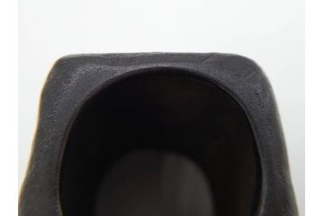 御釜師　山口浄雄　鋳銅　重厚感の中に和の趣を感じる四方蓋置(茶道具、茶器、煎茶道具、共箱付き)(R-078755)