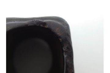 御釜師　山口浄雄　鋳銅　重厚感の中に和の趣を感じる四方蓋置(茶道具、茶器、煎茶道具、共箱付き)(R-078755)
