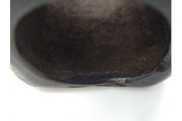 御釜師　山口浄雄　鋳銅　重厚感の中に和の趣を感じる四方蓋置(茶道具、茶器、煎茶道具、共箱付き)(R-078755)