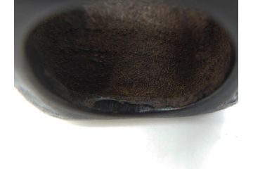 御釜師　山口浄雄　鋳銅　重厚感の中に和の趣を感じる四方蓋置(茶道具、茶器、煎茶道具、共箱付き)(R-078755)