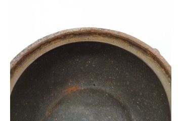 小西陶古　備前焼　霊芝摘み　蓋の取っ手の細かい装飾が印象的な宝瓶(茶道具、茶器、湯冷まし、煎茶道具、急須、和食器、共箱付き、裏印)(R-078756)