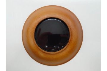 図変わり　約14cm　4.5寸　七福神の優し気な表情に心が和む木皿7枚セット(縁起物、恵比寿天(夷)、大黒天、毘沙門天、弁財天、福禄寿、寿老人、布袋、菓子皿、小皿、4寸5分、共箱付き)(R-078760)