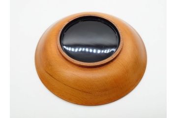 図変わり　約14cm　4.5寸　七福神の優し気な表情に心が和む木皿7枚セット(縁起物、恵比寿天(夷)、大黒天、毘沙門天、弁財天、福禄寿、寿老人、布袋、菓子皿、小皿、4寸5分、共箱付き)(R-078760)