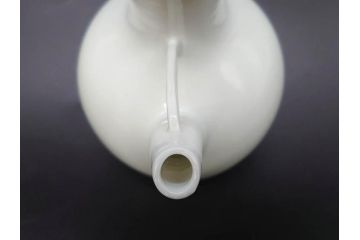 十五代　永楽善五郎　京焼　白鷺酒次一対(2客)　シンプルで優美なフォルムをした徳利2点セット(茶道具、とっくり、酒器、水差し、水次、茶器、和食器、共箱付き、裏印)(R-078761)