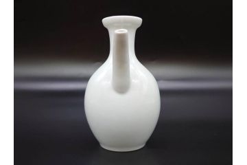十五代　永楽善五郎　京焼　白鷺酒次一対(2客)　シンプルで優美なフォルムをした徳利2点セット(茶道具、とっくり、酒器、水差し、水次、茶器、和食器、共箱付き、裏印)(R-078761)